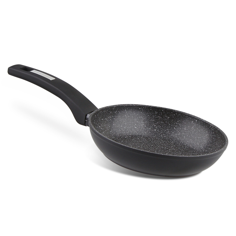 MARBURG forged deep fry pan 24x6.5cm with lid, xylan non stick coating
