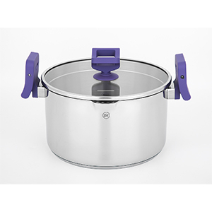 Lift & Pour High casserole 24cm 5L purple