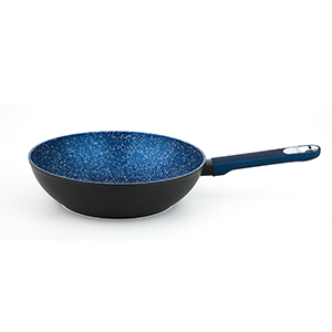 Marburg+24x7cm forged aluminum wok with long handle w/o lid