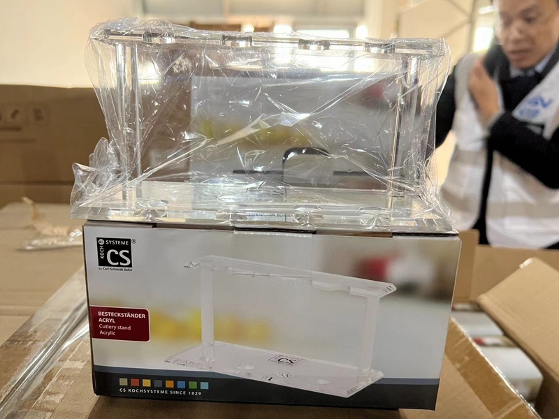 Display Acrylic stand for cutlery transparent acrylic 12,5 x 9 x 7 cm 1 pc in gift box
