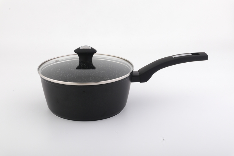 MARBURG 20x8.5cm奶鍋帶蓋撒白點不粘塗層
